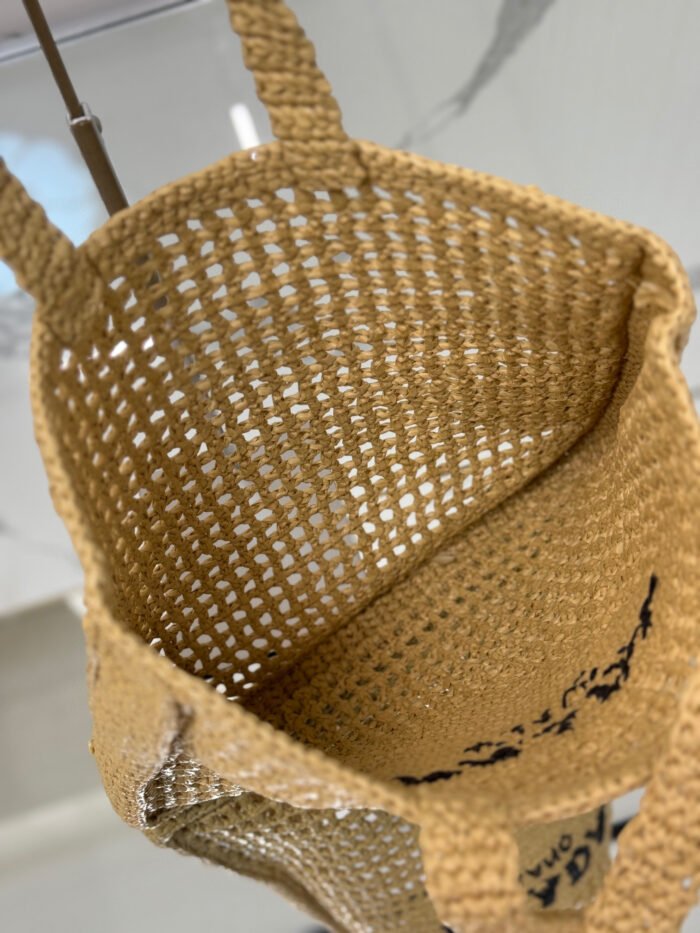 Prada Grass Woven Shoulder Bag Handbag 10A Quality - Image 7