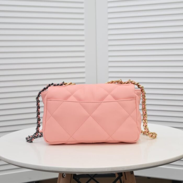 Chanel Lambskin Quilted Small 19 Flap Shoulder Bag Handbag - Image 3