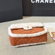 Chanel mini-flap-bag-shearling-lambskin-gold-tone-metal - Image 9