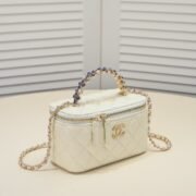 Chanel Pearl Handle Box Bag Makeup Shoulder Bag Handbag - Image 2