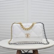 Chanel Lambskin Quilted Medium19 Flap Shoulder Bag Handbag