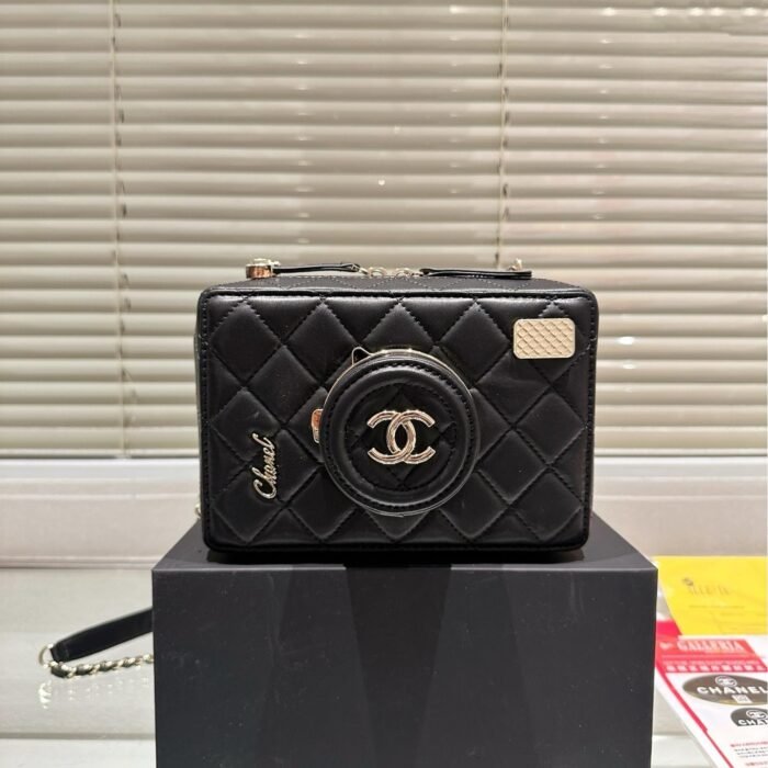 ⁦Chanel Camera Styling Cosmetic Bag Small Square Bag Shoulder Crossbody Bag⁩ - الصورة ⁦4⁩
