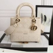 Dior Medium LADY Bag Cannage Embroidery - Image 2