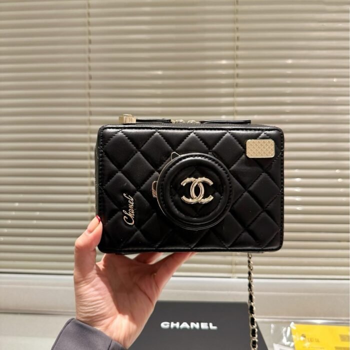 ⁦Chanel Camera Styling Cosmetic Bag Small Square Bag Shoulder Crossbody Bag⁩ - الصورة ⁦2⁩