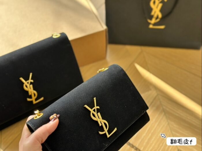 ⁦YSL Saint Laurent KATE CHAIN AND TASSEL BAG IN TEXTURED Bag Shoulder Bag Handbag⁩ - الصورة ⁦10⁩