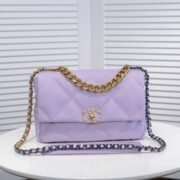 Chanel Lambskin Quilted Medium19 Flap Shoulder Bag Handbag