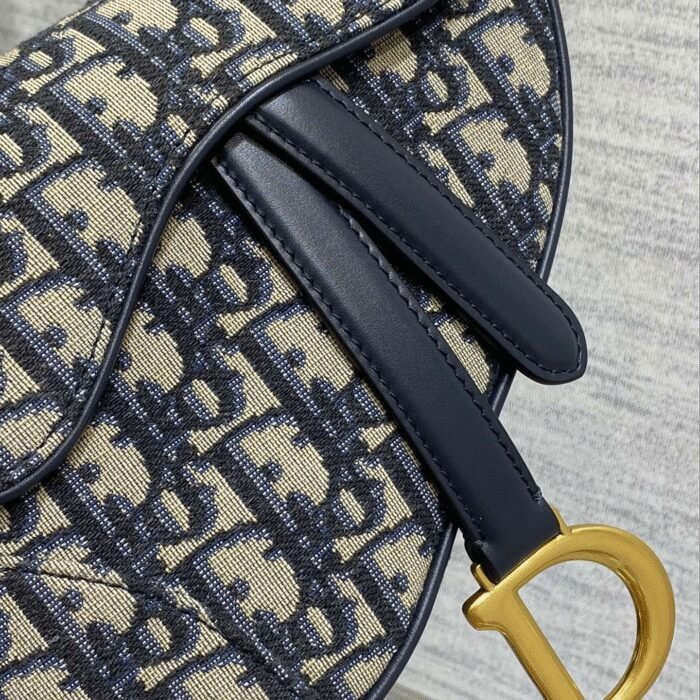 ⁦Dior Saddle Mini Oblique Embroidery Shoulder Bag Handbag 10A Quality⁩ - الصورة ⁦6⁩