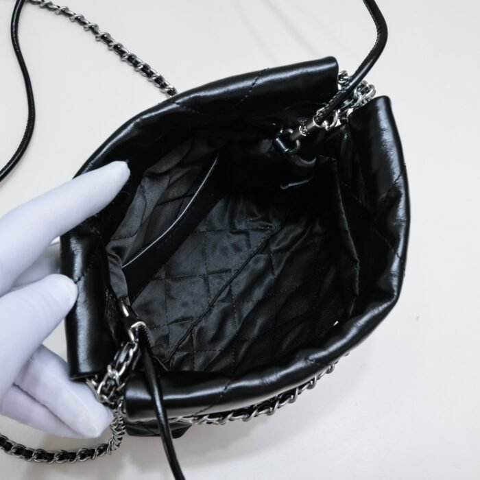 Chanel 22 Trash Bag Silver Hardware Mini Shoulder Bag Handbag - Image 8