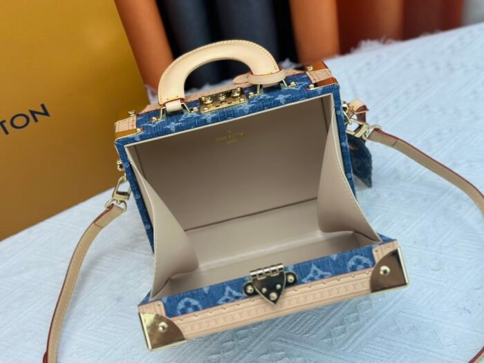 Louis Vuitton PETITE VALISE DENIM BLEU Petite Valise M24161 Shoulder Bag Handbag - Image 9