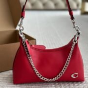 Coach JULIET 27 Chain Embellished Crossbody Shoulder Bag Tote Bag - Image 9