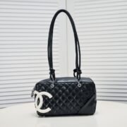 Chanel Ligne Cambon Bowling Bag Large Shoulder Bag Handbag