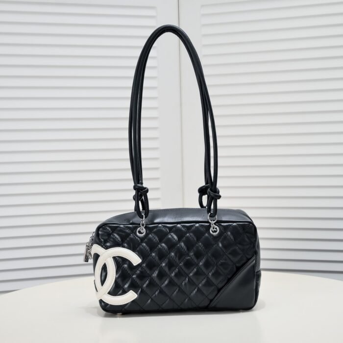 ⁦Chanel Ligne Cambon Bowling Bag Large Shoulder Bag Handbag⁩ - الصورة ⁦1⁩