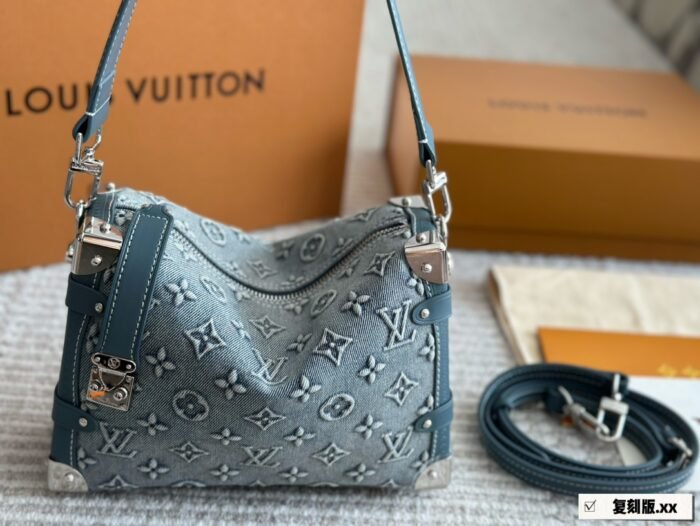 Louis Vuitton Denim Soft Trunk Shoulder Bag Handbag - Image 1
