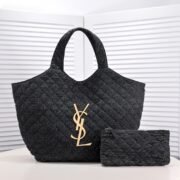 Saint Laurent YSL Icar Maxi Shopping Bag In Quilted  Shoulder Bag Handbag