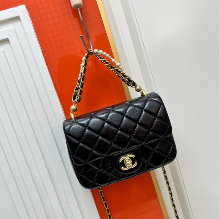 ⁦Chanel 24P Square Fatty Flap Bag Shoulder Bag Crossbody Bag⁩ - الصورة ⁦2⁩