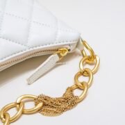⁦Chanel 23A Fringed Gold Chain Hobo Underarm Shoulder Bag Handbag⁩ - الصورة ⁦7⁩