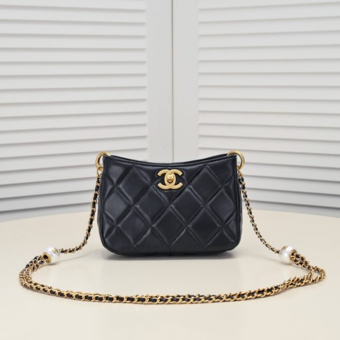 Chanel 24S Hobo Bag With Pearl Adjustable  Shoulder Bag Handbag - Image 1