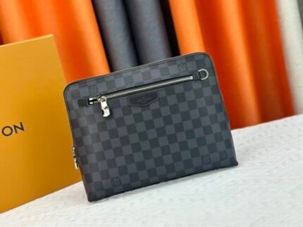 Louis Vuitton Pochette Jour Monogram Eclipse M82080 Clutch Bag Handbag