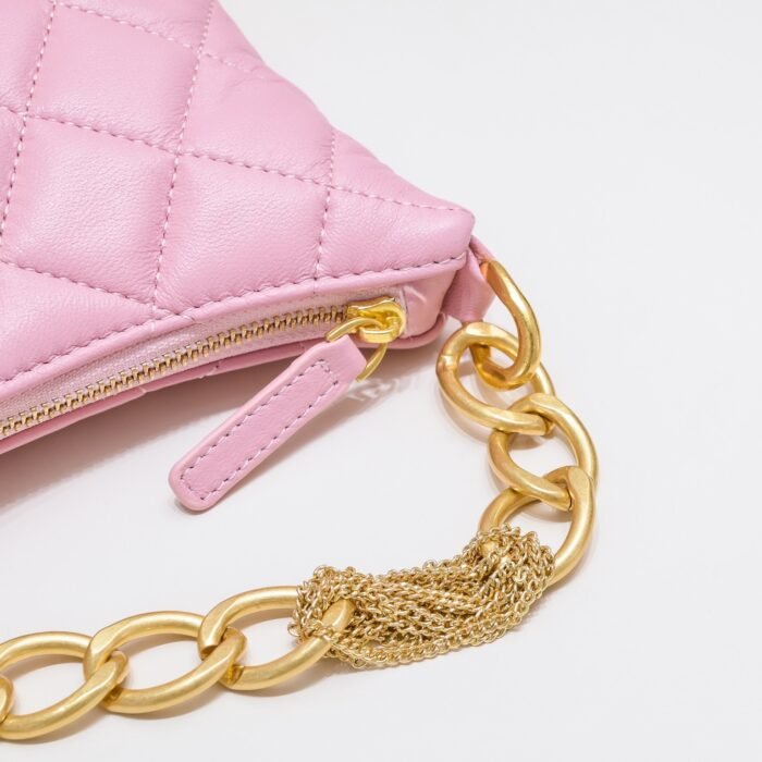 Chanel 23A Fringed Gold Chain Hobo Underarm Shoulder Bag Handbag - Image 7