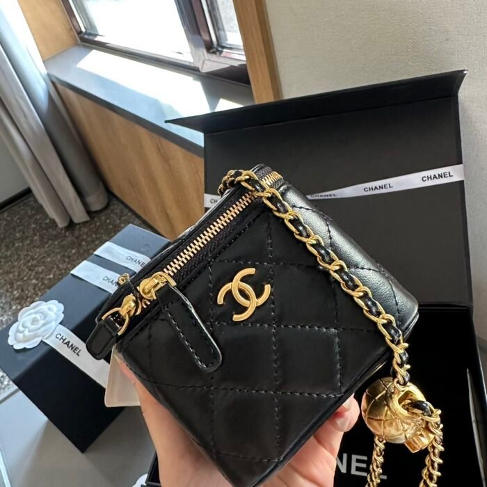 ⁦Chanel Golden Ball Box Bag Cosmetic Bag Shoulder Bag Handbag⁩ - الصورة ⁦3⁩