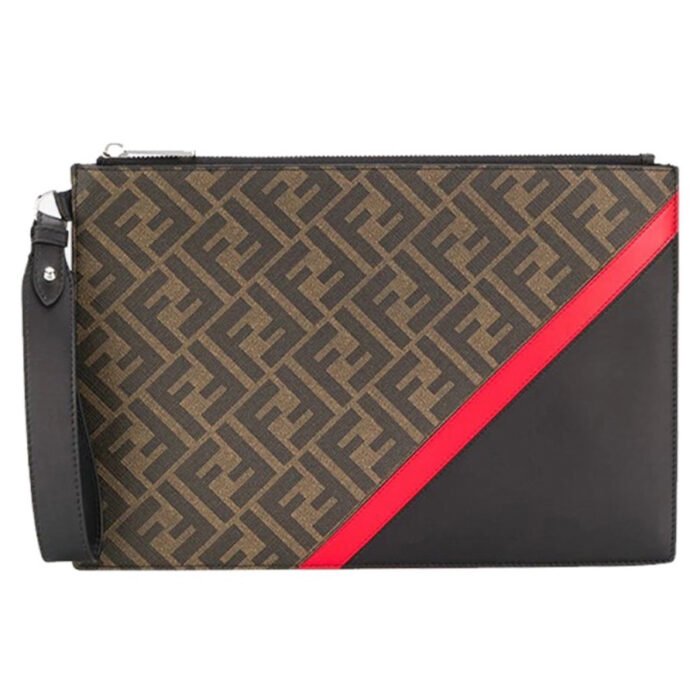 ⁦FENDI Printed Canvas Clutch Toiletry Bag⁩ - الصورة ⁦1⁩