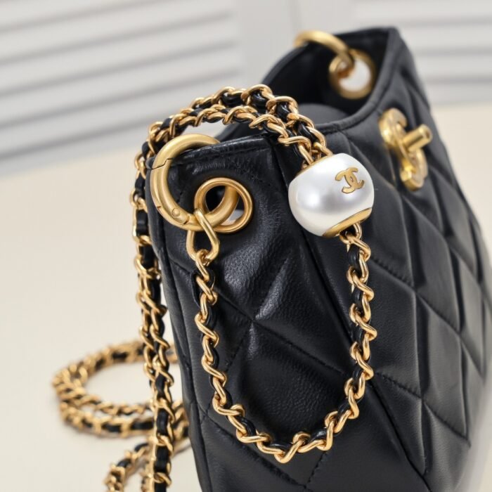 Chanel 24S Hobo Bag With Pearl Adjustable  Shoulder Bag Handbag - Image 7