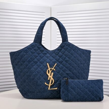 Saint Laurent YSL Icar Maxi Shopping Bag In Quilted  Shoulder Bag Handbag