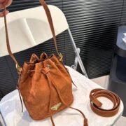 Prada Suede Bucket Bag - Image 2