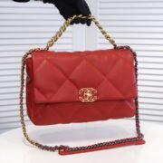 Chanel Lambskin Quilted Medium19 Flap Shoulder Bag Handbag - Image 5
