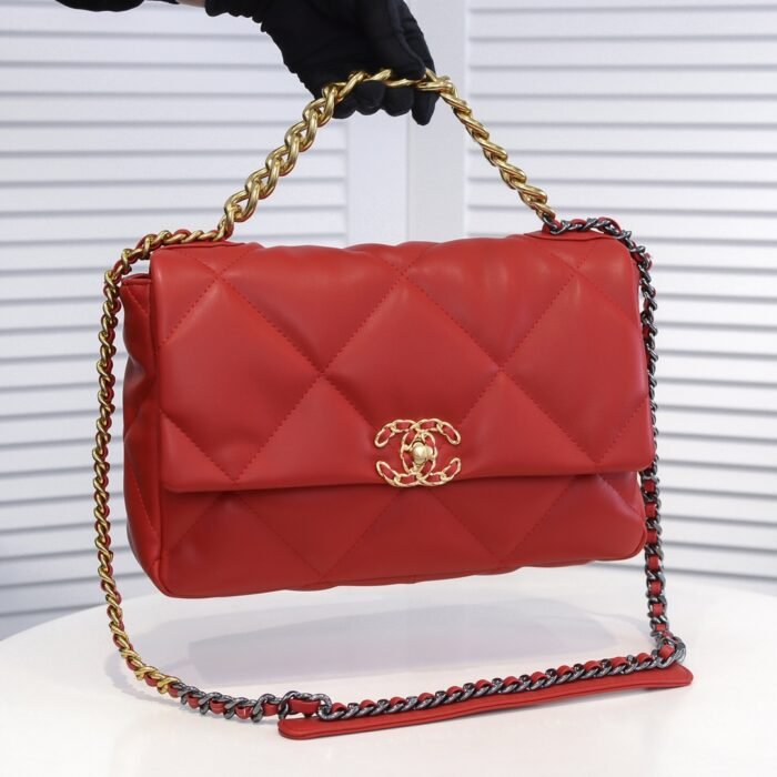 Chanel Lambskin Quilted Medium19 Flap Shoulder Bag Handbag - Image 5