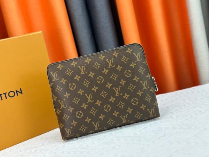⁦Louis Vuitton Pochette Jour Monogram Eclipse M82080 Clutch Bag Handbag⁩ - الصورة ⁦3⁩