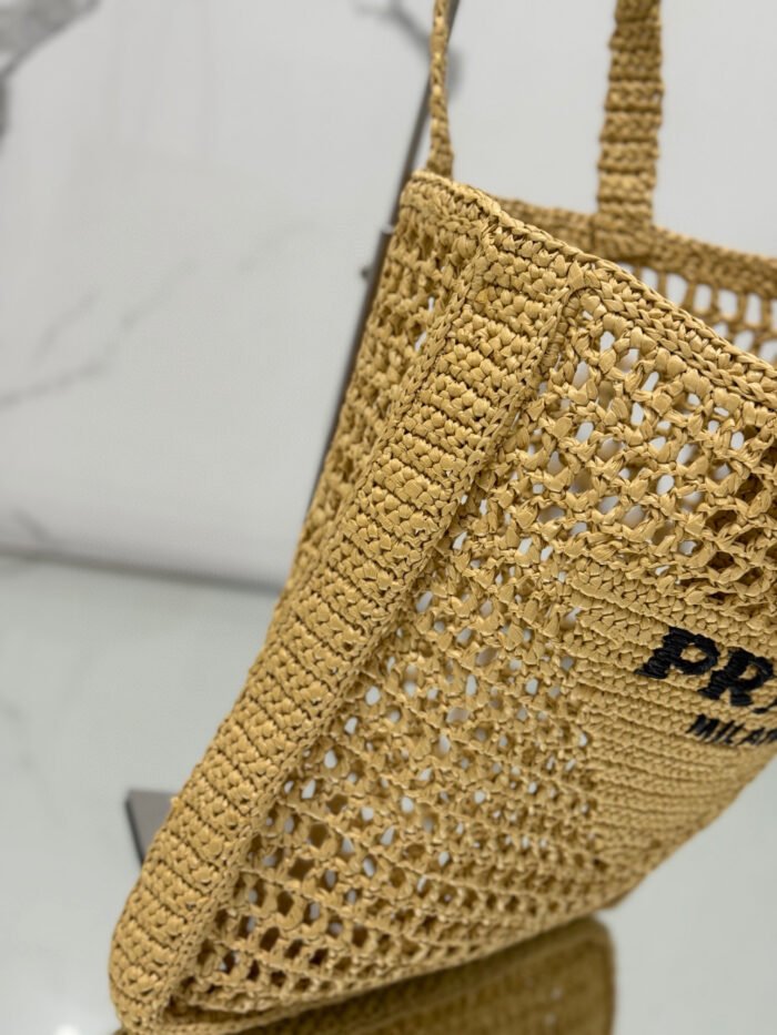 Prada Grass Woven Shoulder Bag Handbag 10A Quality - Image 5