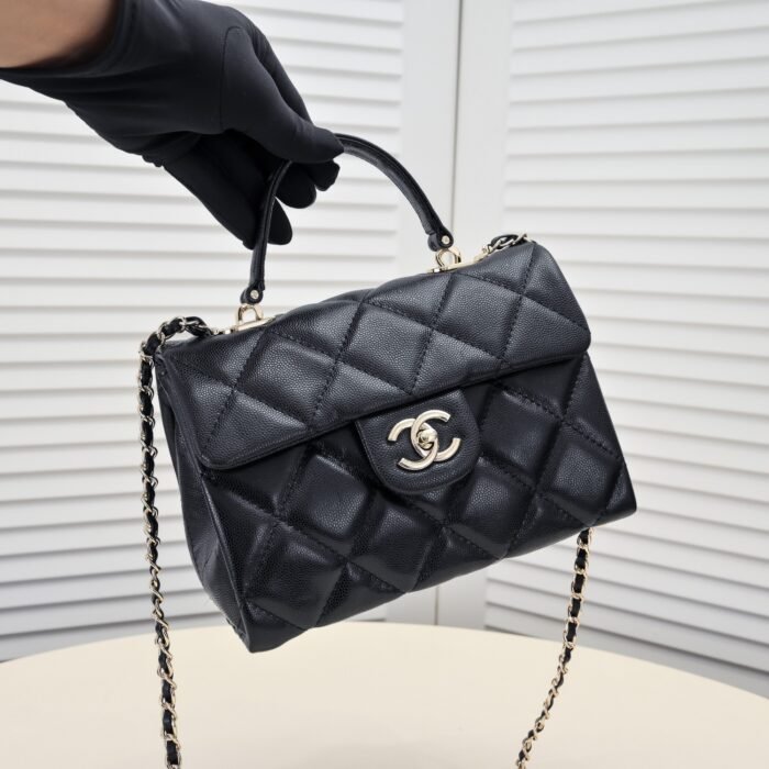 Chanel 24p Litchi Grain Cowhide Kelly Handbag Shoulder Bag Handbag - Image 5