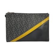 Fendi Embossed FF Pattern Clutch Bag