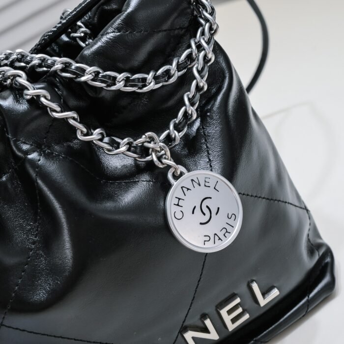 Chanel 22 Trash Bag Silver Hardware Mini Shoulder Bag Handbag - Image 6