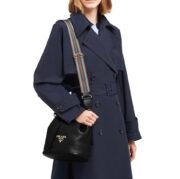 ⁦Prada Drawstring Cowhide Shoulder Bag Handbag⁩ - الصورة ⁦3⁩