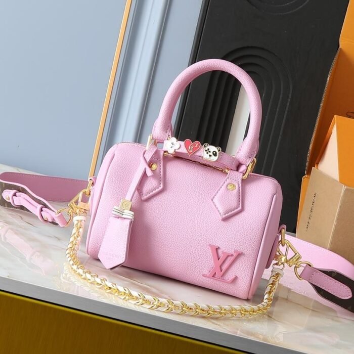 ⁦Louis Vuitton LV Speedy 18 Travelling Tote Shoulder Crossbody Bag⁩ - الصورة ⁦9⁩