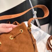 Prada Suede Bucket Bag - Image 8