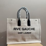 ⁦Saint Laurent YSL  Rive Gauche Canvas Tote bag Handbag⁩ - الصورة ⁦6⁩