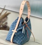 ⁦Louis Vuitton LV CARRYALL Denim Shoulder Bag Tote Bag M46855 Top quality⁩ - الصورة ⁦3⁩