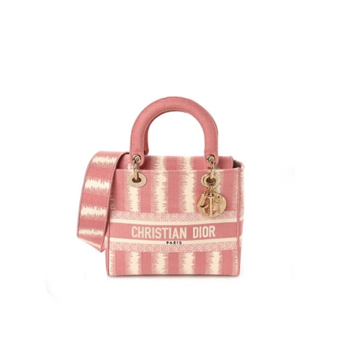 Medium Lady D-Lite Bag 'Lite Pink' - Image 1