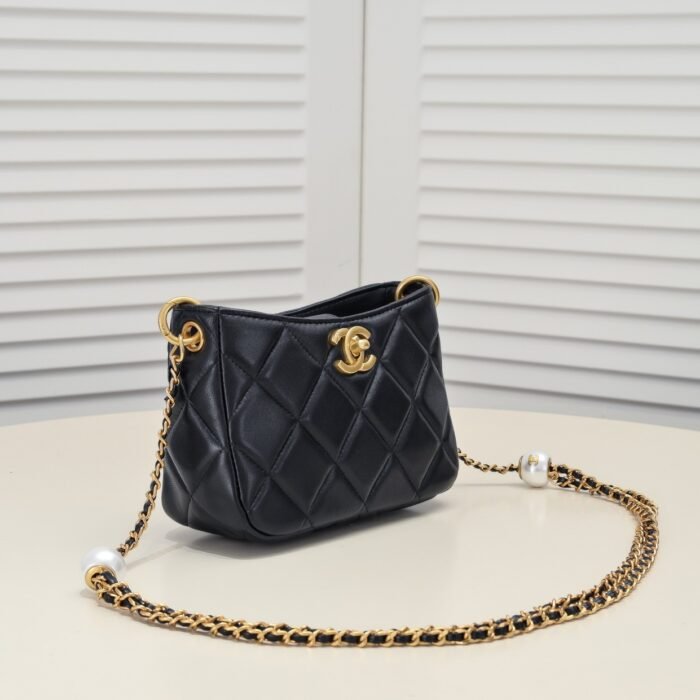 Chanel 24S Hobo Bag With Pearl Adjustable  Shoulder Bag Handbag - Image 2