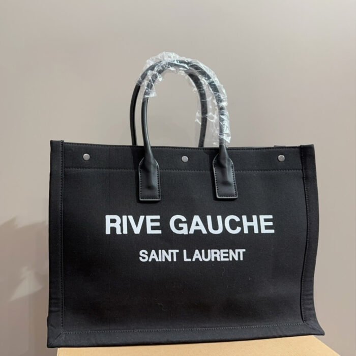 ⁦Saint Laurent YSL  Rive Gauche Canvas Tote bag Handbag⁩ - الصورة ⁦4⁩