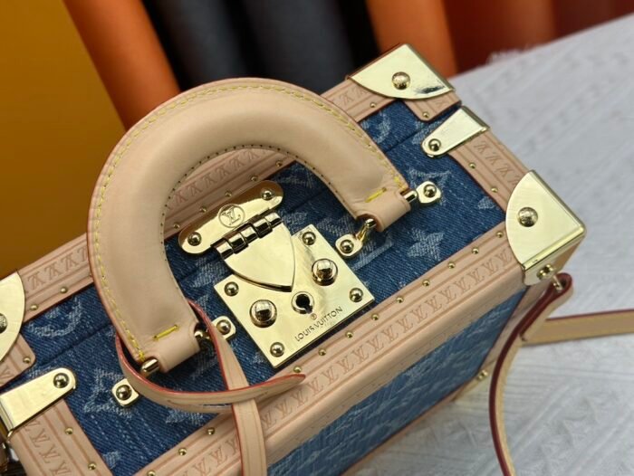 Louis Vuitton PETITE VALISE DENIM BLEU Petite Valise M24161 Shoulder Bag Handbag - Image 7