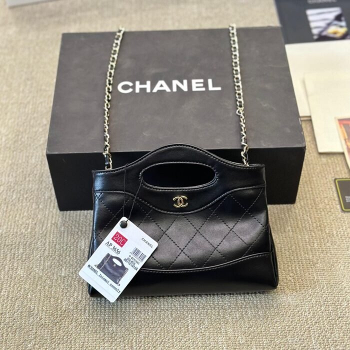 CHANEL 31 Mini Cowhide Shoulder Bag Black - Image 5