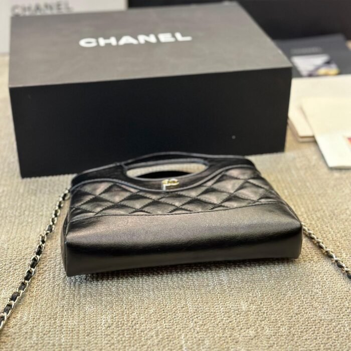 CHANEL 31 Mini  Chain Shoulder Bag Shiny Calf Leather - Image 9