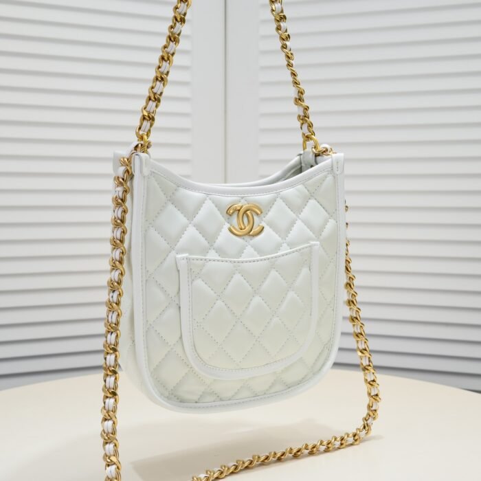 ⁦Chanel 24s Hobo Underarm Shoulder Bag Handbag⁩ - الصورة ⁦5⁩