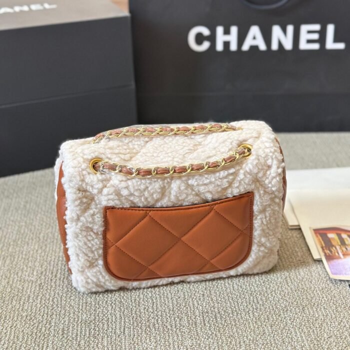 Chanel mini-flap-bag-shearling-lambskin-gold-tone-metal - Image 6