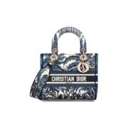 Dior The LADY D-LITE Bag Blue Dior Palms Embroidery M0565OREU_M928