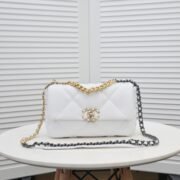 Chanel Lambskin Quilted Small 19 Flap Shoulder Bag Handbag